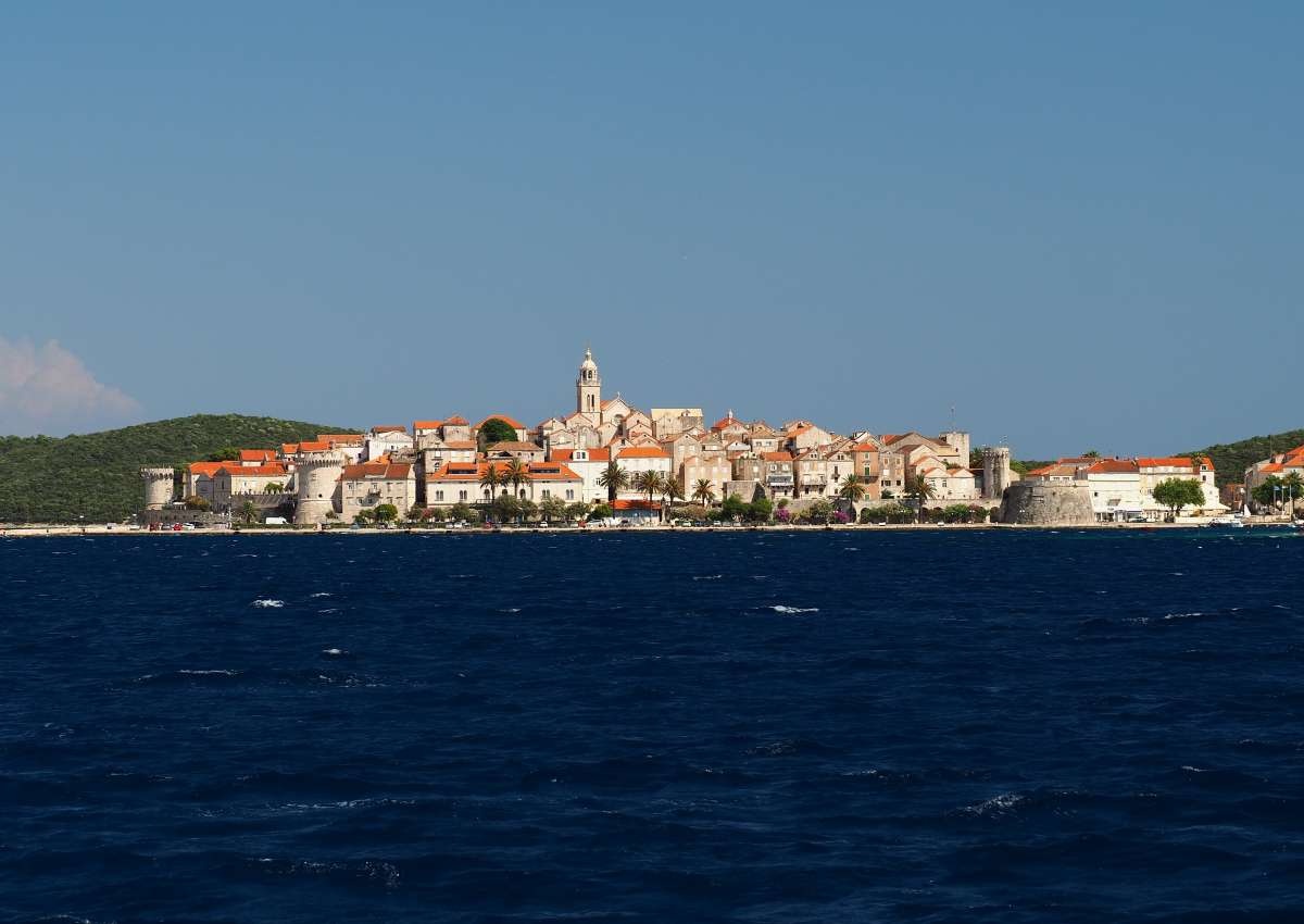 Korcula - Hafen bei Korčula (Gradski kotar Stari grad)