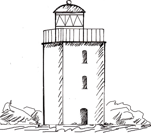 Bågø - Leuchtturm - Vuurtoren in de buurt van Fiskerhusene